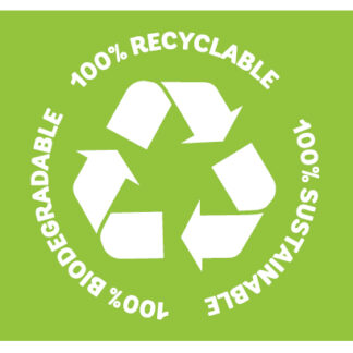 Biodegradable Eco-Friendly Labels – Compostable & Custom Printed - 40mm Diameter (Circle Logo)