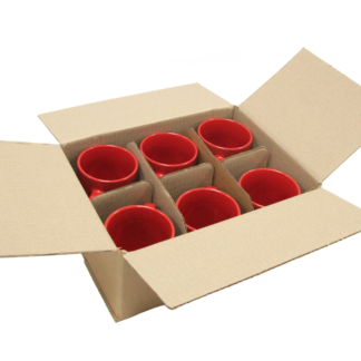 6 Mug Cardboard Boxes with Dividers