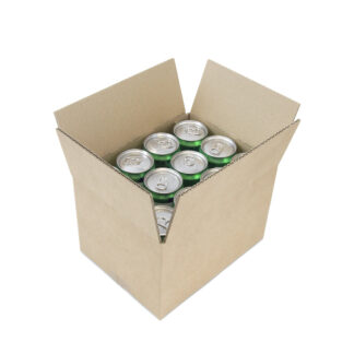 12 250ml Double Wall Slim Can Boxes - 215 x 162 x 135mm